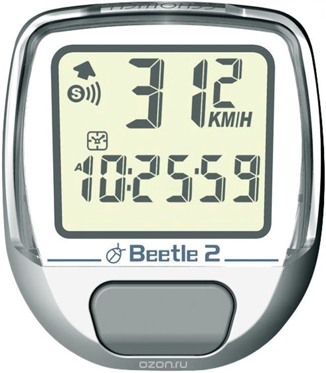 Велокомпьютер Echowell Beta-3, 10 функций, проводной, серебр.