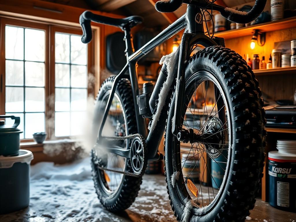 Уход за велосипедом зимой