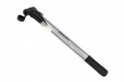 Насос YUNG FANG HOG-006G,алюминий,манометр,Т-ручка,увел.объем,авто/вело,серебристый