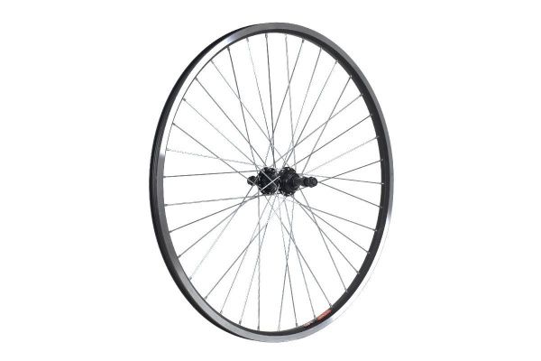 Колесо 26" MTB,заднее под трещотку, двойной обод DH18 RAINBOW,алюм.черная втулка FR-09R DISC 36H