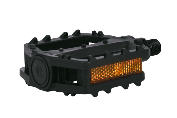 Педали FEIMIN FP-651,95*78мм,1\2"моноблок пластик,стальная ось,12мм,300гр,черные