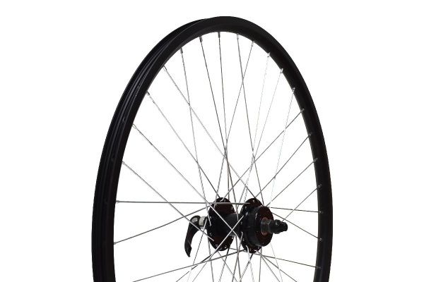 Колесо 26" MTB переднее,дв.обод Qijian DA18 36H,алюм.втулка KT-M65F Disc 36H IS6,эксц.черный
